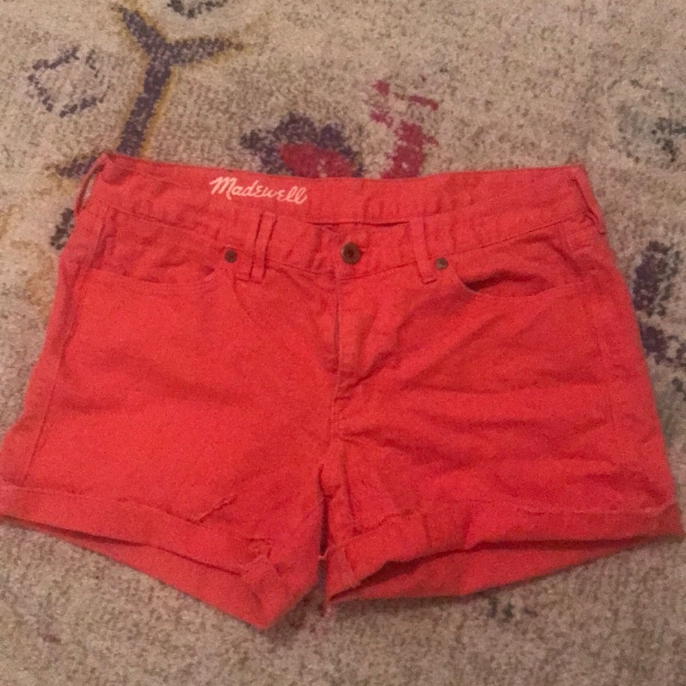 Madewell Coral Shorts